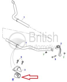 C2P13649- přední uložení stabilizátoru