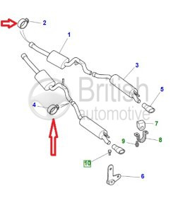 NJB6744EA- klema výfuku